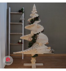 ALBERO NATALIZIO MULTIFORME IN LEGNO NATURALE cod. AL001