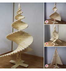 ALBERO NATALIZIO MULTIFORME IN LEGNO NATURALE cod. AL001