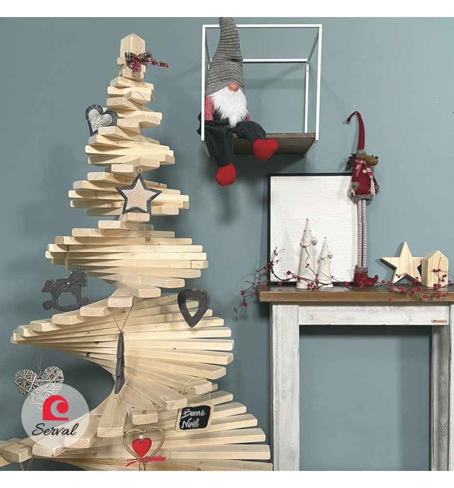 ALBERO NATALIZIO MULTIFORME IN LEGNO NATURALE cod. AL001