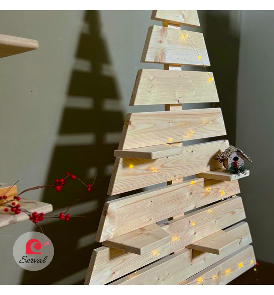 PACK 5 MENSOLINE IN LEGNO PER ALBERO A DOGHE