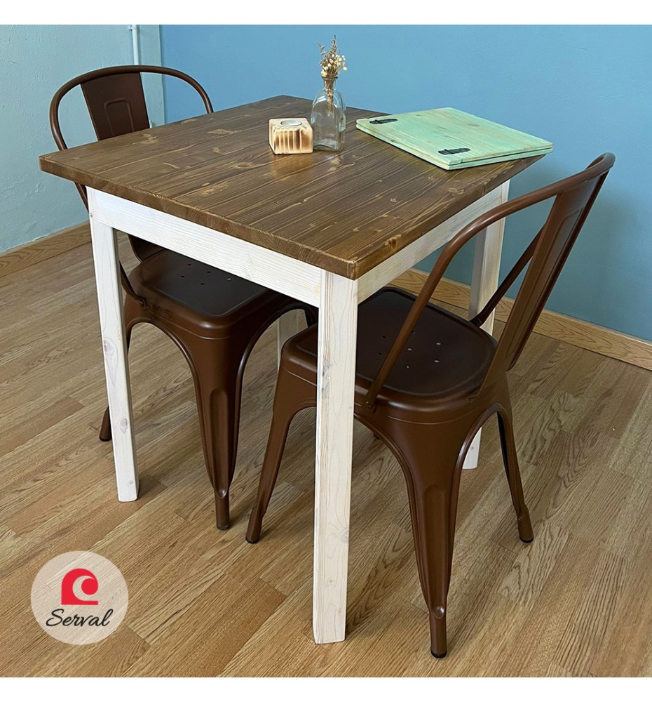 TAVOLINO BAR RUSTICO IN LEGNO MASSELLO