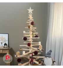 ALBERO NATALIZIO MULTIFORME IN LEGNO NATURALE cod. AL005