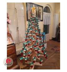ALBERO NATALIZIO MULTIFORME IN LEGNO NATURALE cod. AL001