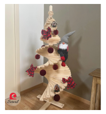 ALBERO NATALIZIO MULTIFORME IN LEGNO NATURALE cod. AL001