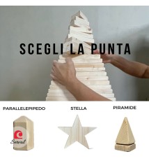 ALBERO NATALIZIO MULTIFORME IN LEGNO NATURALE cod. AL001