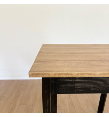 TAVOLINO QUADRATO DA BAR|TAVOLO DA RISTORANTE |RUSTICO A 4 GAMBE |NERO - ASPEN OAK