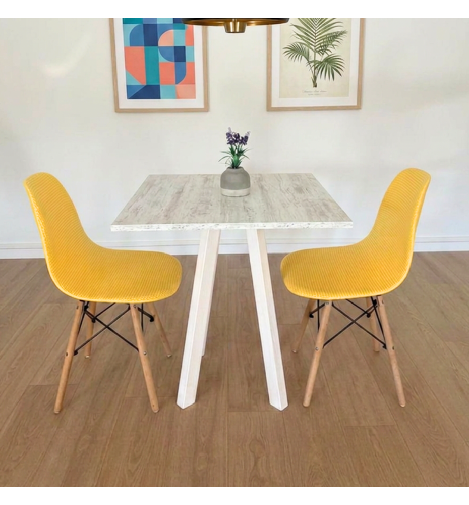TAVOLO BISTROT MODERNO A 4 GAMBE |BIANCO-BIANCO ANTICO