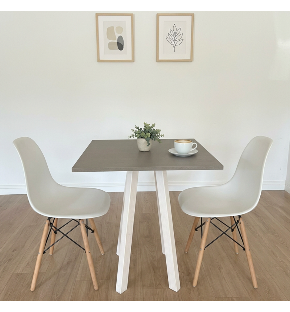 TAVOLO BISTROT MODERNO A 4 GAMBE |BIANCO - ARENA
