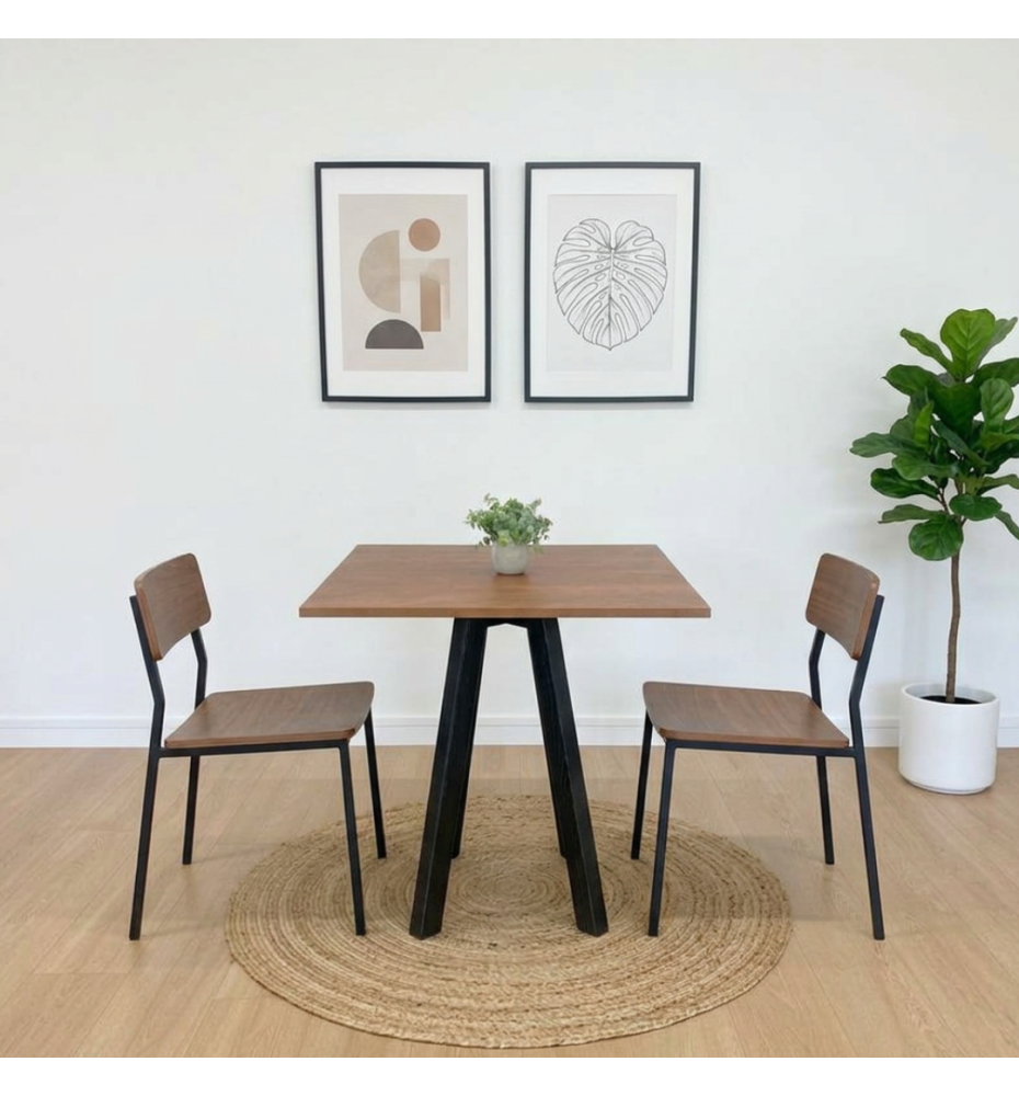 TAVOLO BISTROT MODERNO A 4 GAMBE |NERO- CORTEN