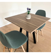 TAVOLO BISTROT MODERNO A 4 GAMBE |NERO - ROVERE
