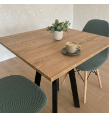 TAVOLO BISTROT MODERNO A 4 GAMBE |NERO - ASPEN OAK