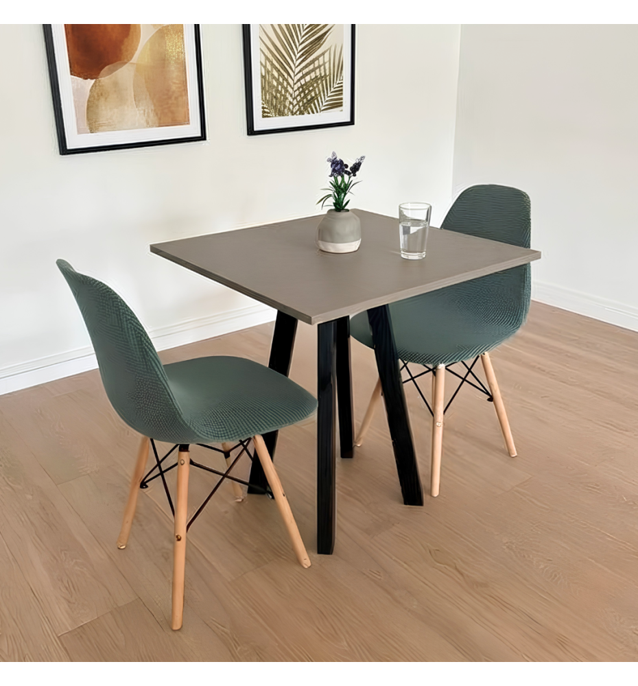 TAVOLO BISTROT MODERNO A 4 GAMBE |NERO - ARENA