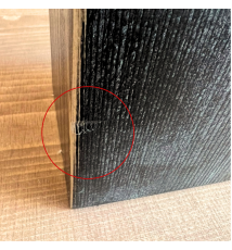TAVOLO BAR QUADRATO IN LEGNO CON PIEDE CENTRALE  60X60CM NERO - TEAK  (1)
