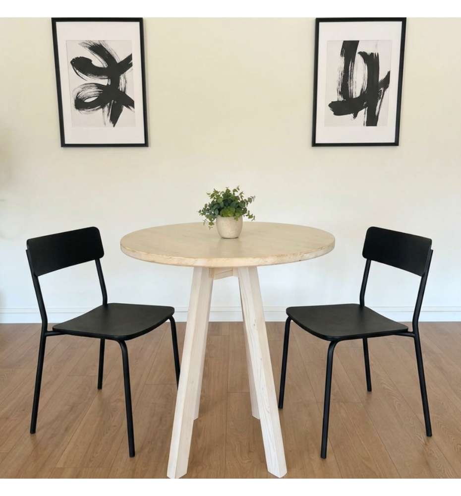 TAVOLO BISTROT MODERNO A 4 GAMBE |COCCO VANIGLIA  70CM