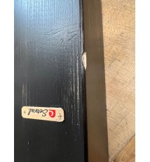 TAVOLO BAR QUADRATO IN LEGNO CON PIEDE CENTRALE  60X60CM NERO - TEAK  (4)