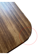 TAVOLO BAR QUADRATO ANGOLI FRESATI  70X70 CM NERO - TEAK  (2)