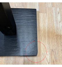 TAVOLO BAR QUADRATO IN LEGNO CON PIEDE CENTRALE  70X70CM NERO - TEAK  (1)