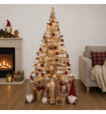 ALBERO NATALIZIO MULTIFORME IN LEGNO NATURALE cod. AL001