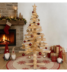 ALBERO NATALIZIO MULTIFORME IN LEGNO NATURALE cod. AL001