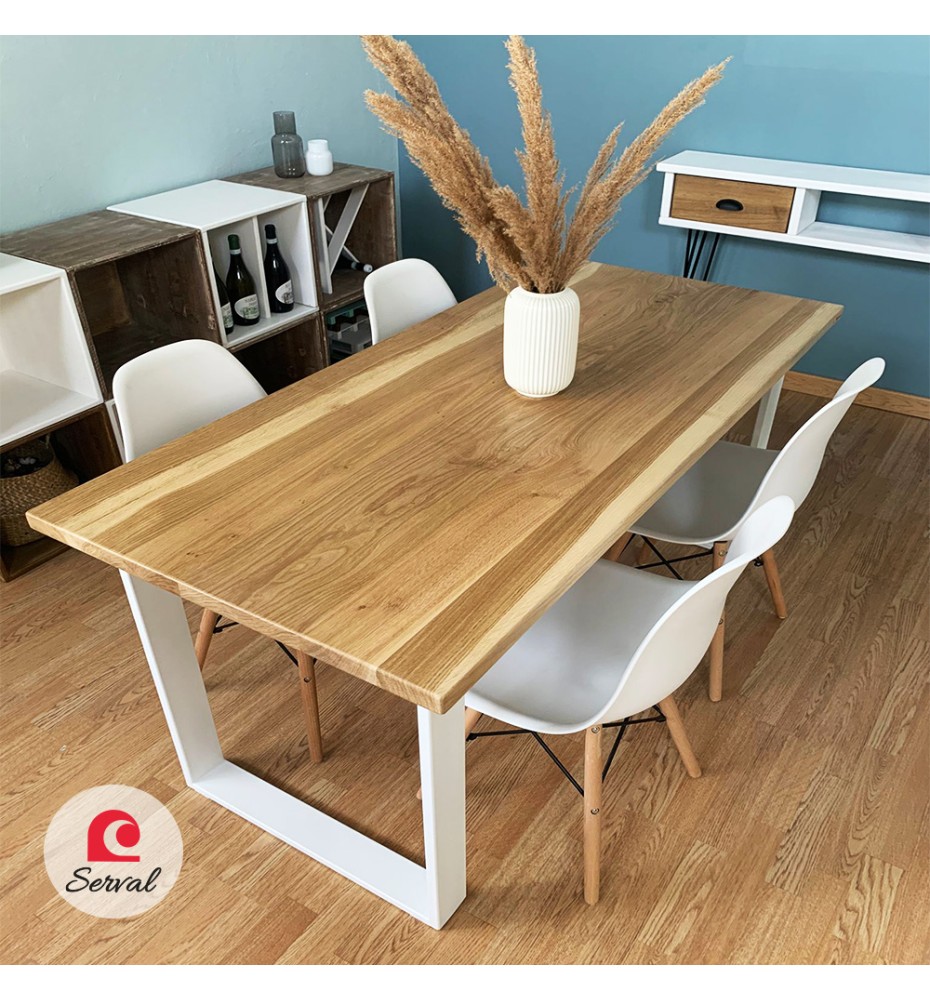TAVOLO DA PRANZO IN LEGNO DI ROVERE mod. SVEVA