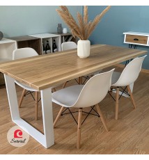 TAVOLO DA PRANZO IN LEGNO DI ROVERE mod. SVEVA